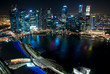 Business center of Singapore at night