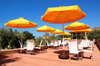 Outdoor restaurant at the modern luxury hotel, Thassos island, G
