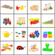 A collage of children's toys A collage of children's toys
