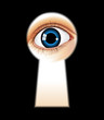 eye to the keyhole.