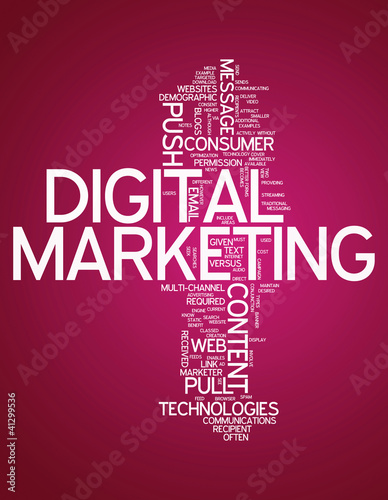 Illustration: Word Cloud "Digital Marketing" Word Cloud "Digital Marketing"