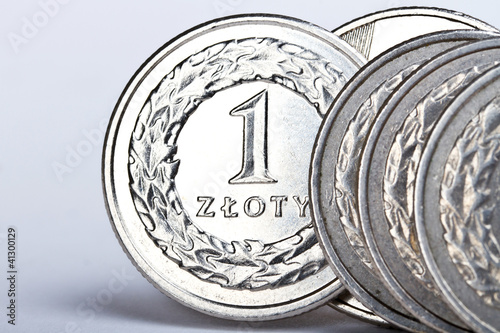Photo: Polish zloty coins Polish zloty coins