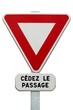 Panneaux de signalisation d'intersection avec route prioritaire