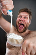Ugly brushing teeth