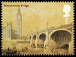 Postage Stamp showing Westminter Bridge and Big Ben