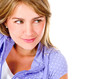 Pensive woman portrait