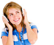 Girl listening to music Girl listening to music