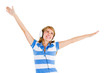 Happy woman with headphones Happy woman with headphones