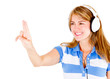 Woman with headphones Woman with headphones