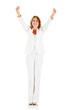 Businesswoman with arms up Businesswoman with arms up