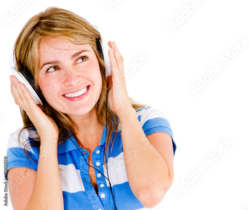 Photo: Girl listening to music Girl listening to music