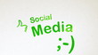 Social Media Diagram Animation on White