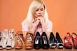 Fashion conscious woman with shoes