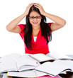 Frustrated female student
