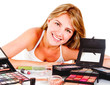Woman with makeup