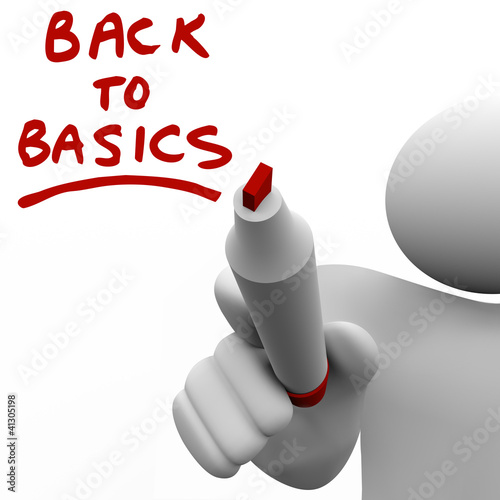 Illustration: Back to Basics Writing Message Red Marker Back to Basics Writing Message Red Marker