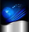 Globe trapped in a sphere. Concept of global programming.