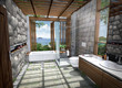 3D render of modern bathroom