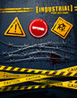 Industrial grunge elements set