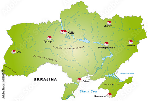 Vektor: Internetkarte der Ukraine Internetkarte der Ukraine