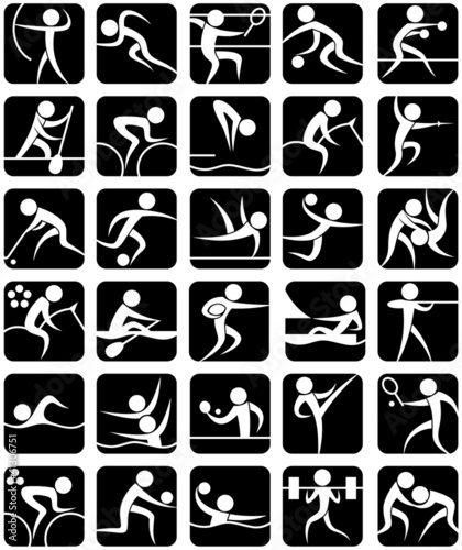 Vector: Summer Sports Symbols Summer Sports Symbols