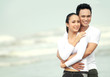 Romantic couple on the beach