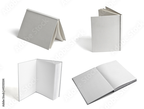 Photo: leaflet notebook textbook white blank paper template leaflet notebook textbook white blank paper template