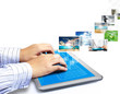 Touch tablet concept images streaming