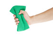 Hand with sponge or Chamois cloth for cleaning Hand with sponge or Chamois cloth for cleaning