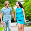 Portrait of a beautiful young happy couple