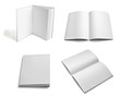 leaflet notebook textbook white blank paper template