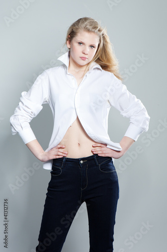 Photo: A photo of beautiful girl is in fashion style A photo of beautiful girl is in fashion style