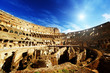 inside of Colosseum in Rome, Italy