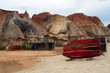 Rafts on the beach of Morro Branco