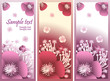 Banner with abstract flowers for flowers shop or  perfume