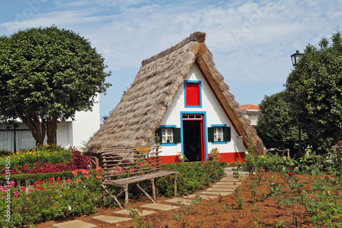 Photo: Classical triangular small house on island Madiera Classical triangular small house on island Madiera