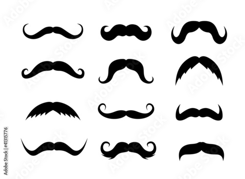 Vector: Set of mustaches Set of mustaches