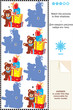 Gifts and teddy bear match shadows picture riddle