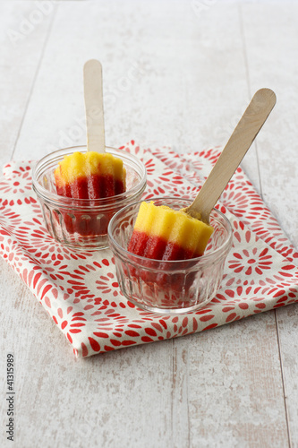 Photo: Strawberry and mango icecream Strawberry and mango icecream