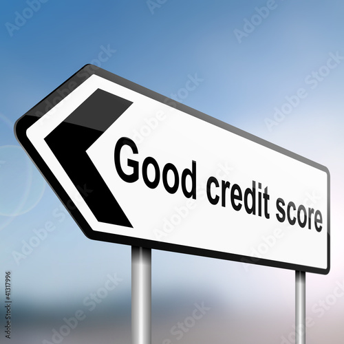 Illustration: Credit score concept. Credit score concept.
