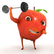 3d apple lifting weight 3d apple lifting weight