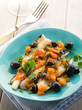 cod fillet with black olives and fresh tomatoes