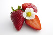 Fraises et fleur
