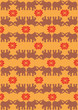 Festive typical indian elephant orange background