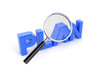Plan concept with magnifying glass