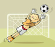 Vector: Goalkeeper catching the ball Goalkeeper catching the ball
