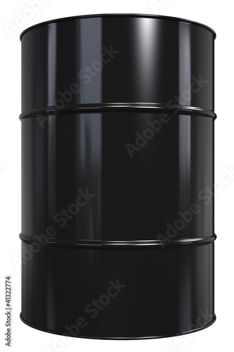 Illustration: Oil Drum. Classic Black Oil Drum. Isolated on white. Oil Drum. Classic Black Oil Drum. Isolated on white.