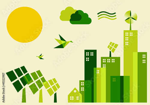 Vector: City sustainable development concept illustration City sustainable development concept illustration