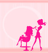 beautiful woman in hairdressing salon