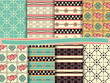 vector set of scrapbook paper